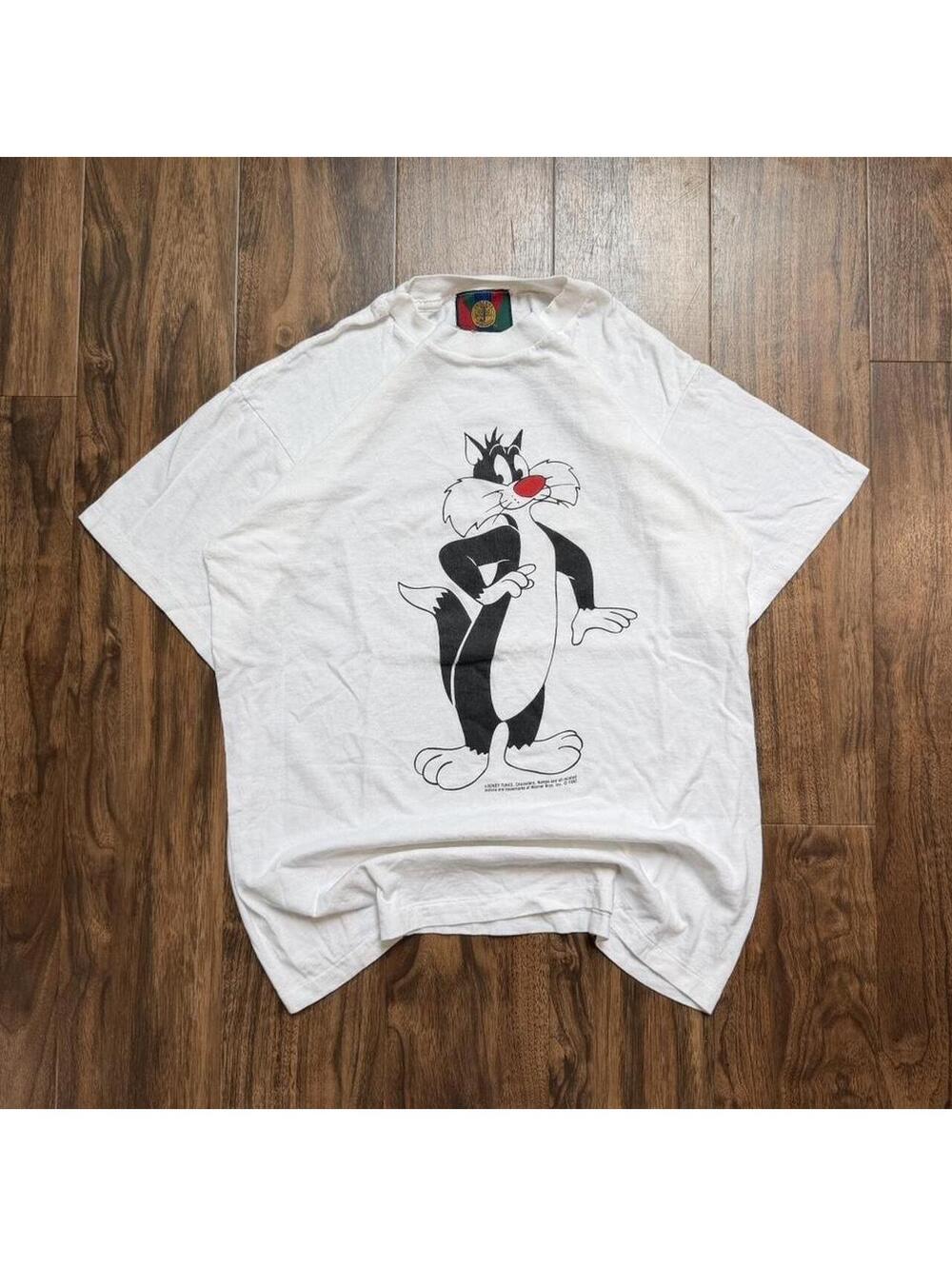 Vintage 90s Looney Tunes Sylvester The Cat T Shirt Size Large